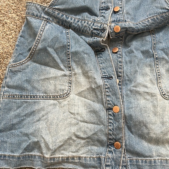 American Rag Jean Overalls Skirt - Picture 3 of 4